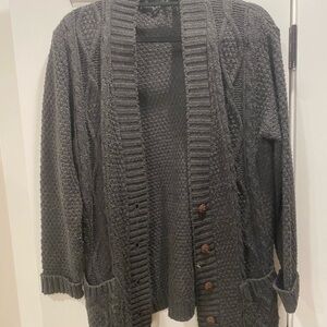 Boohoo Charcoal Knit Cardigan